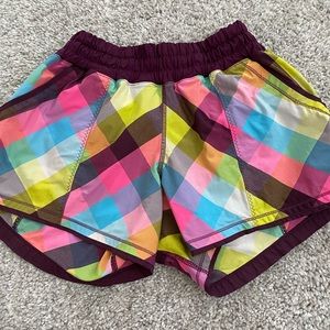 Lululemon Colorful Plaid Shorts Size 4 Super cute and rare